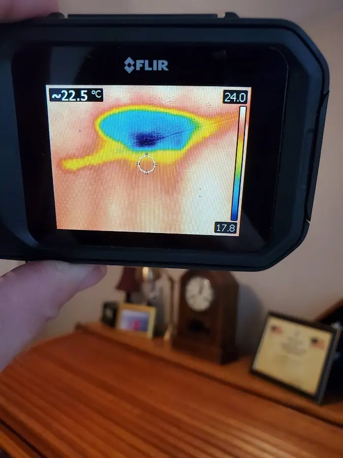 Thermal imaging inspection for water damage in Hermon