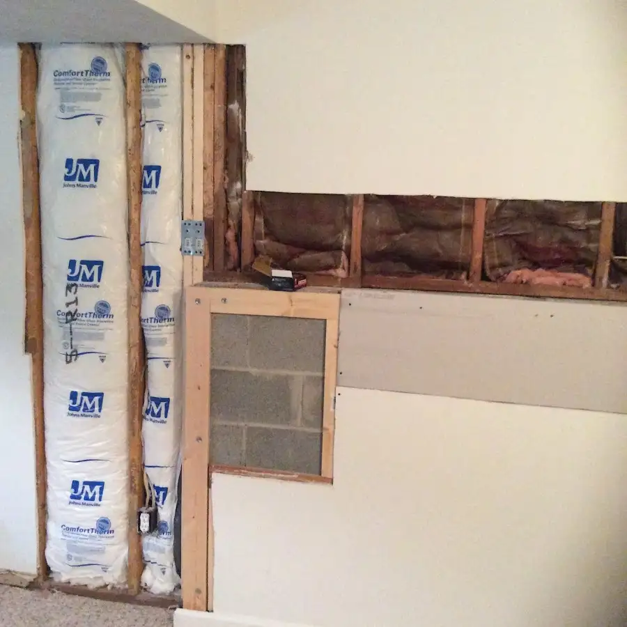Wall insulation replacement during Contents Cleaning & Restoration in Hermon